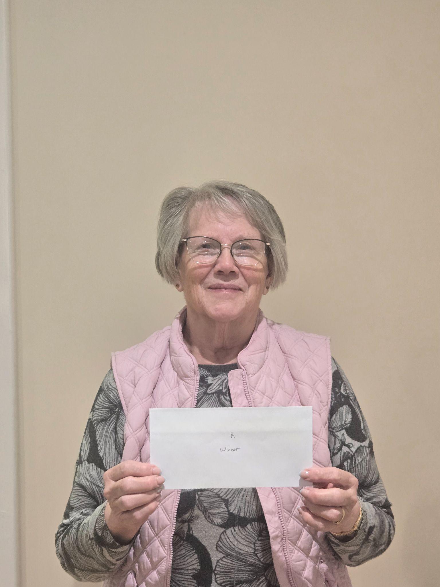 Sheena Wilson with her Division B prize at Milton of Campsie